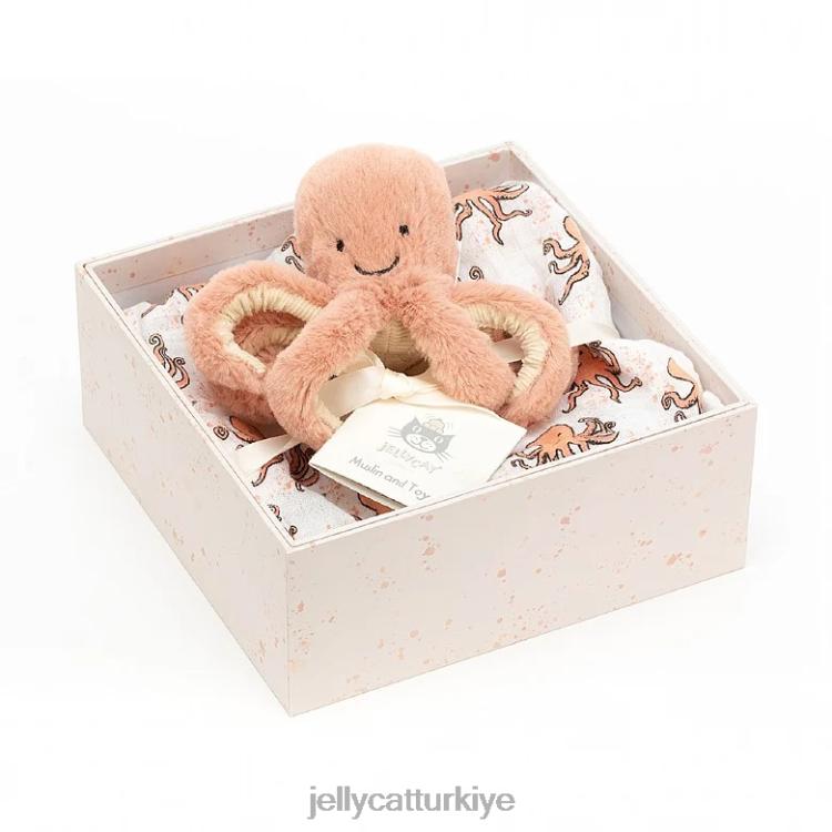 oyuncak Jellycat odell ahtapot hediye seti çok renkli JNF4L749