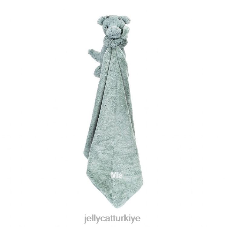oyuncak Jellycat kişiselleştirilmiş utangaç ejderha yatıştırıcı yeşil JNF4L488