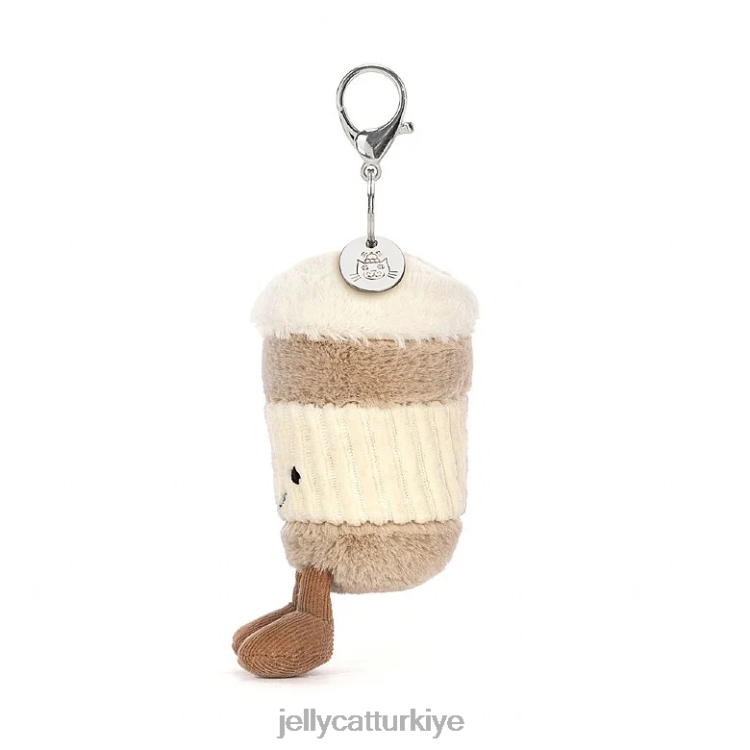 aksesuar Jellycat eğlenceli kahve çantası çekiciliği bej JNF4L34