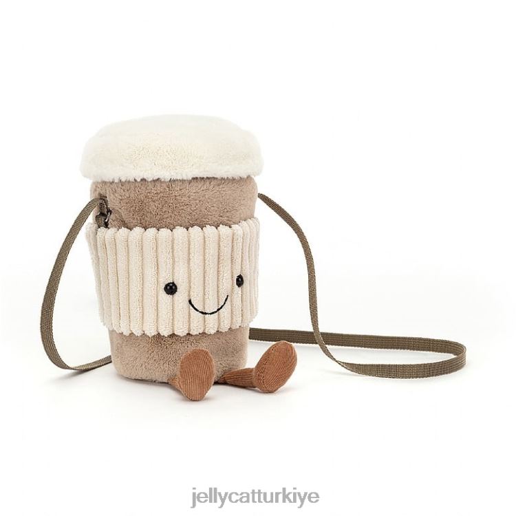 çanta Jellycat eğlenceli kahve çantası bej JNF4L31