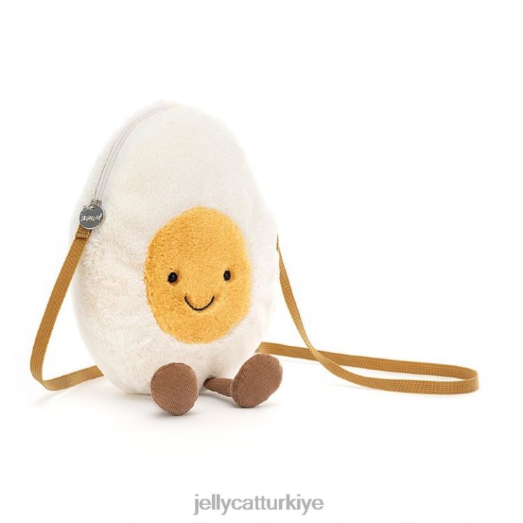 çanta Jellycat eğlenceli mutlu haşlanmış yumurta torbası kreması JNF4L99