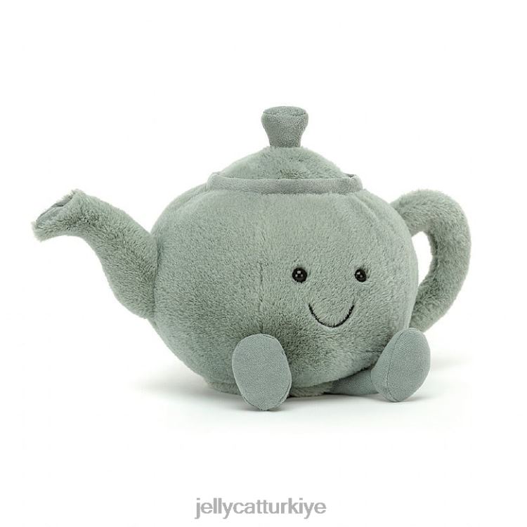 oyuncak Jellycat eğlenceli çaydanlık yeşil JNF4L71