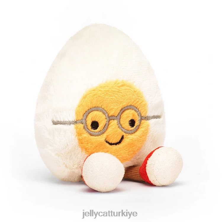 oyuncak Jellycat eğlenceli haşlanmış yumurta geek sarı ve krem JNF4L32