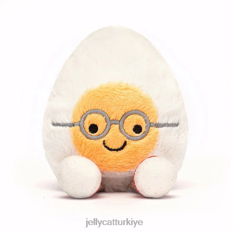 oyuncak Jellycat eğlenceli haşlanmış yumurta geek sarı ve krem JNF4L32