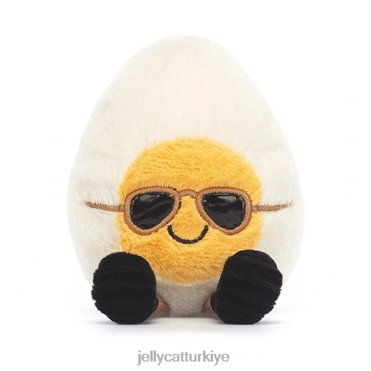 oyuncak Jellycat eğlenceli haşlanmış yumurta geek sarı ve krem JNF4L32