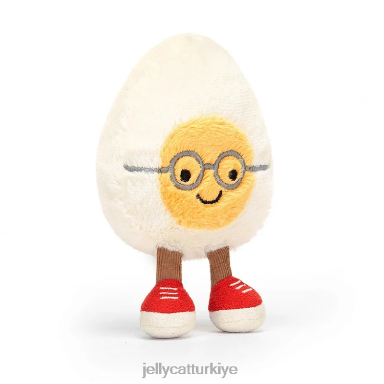 oyuncak Jellycat eğlenceli haşlanmış yumurta şık beyaz ve sarı JNF4L55