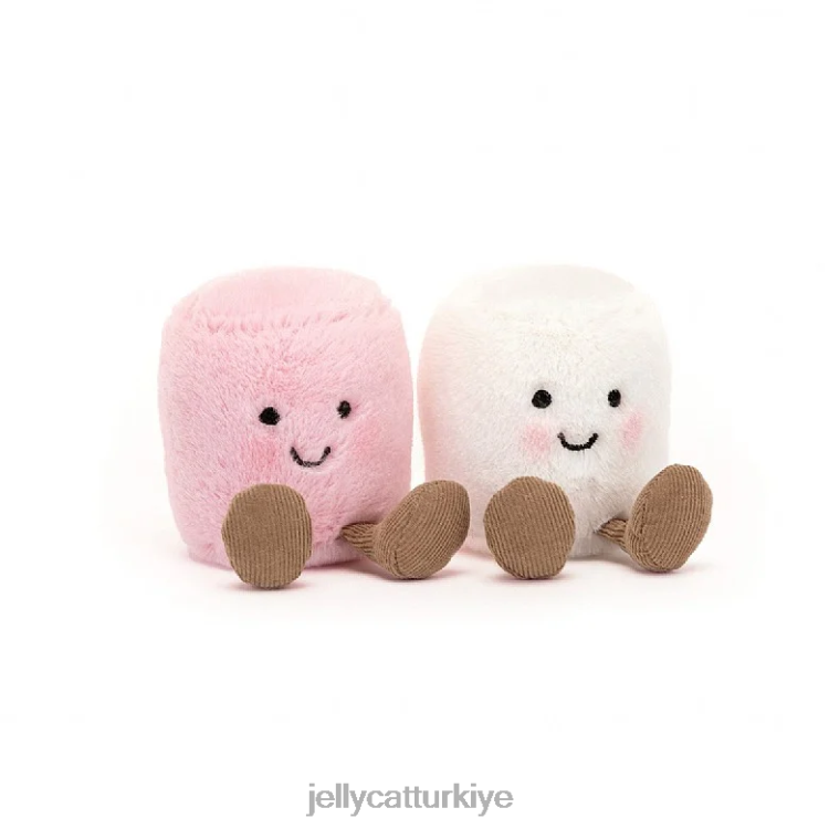 oyuncak Jellycat eğlenceli pembe ve beyaz şekerlemeler çok renkli JNF4L603