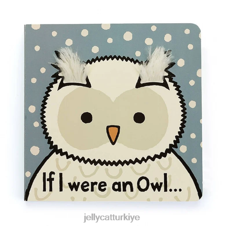 kitap Jellycat bir baykuş olsaydım tahta kitap çok renkli JNF4L695