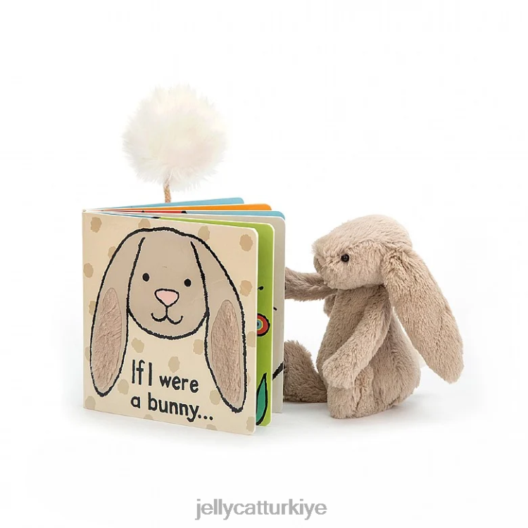 kitap Jellycat bir tavşan kitabı ve utangaç bir tavşan beji olsaydım JNF4L711