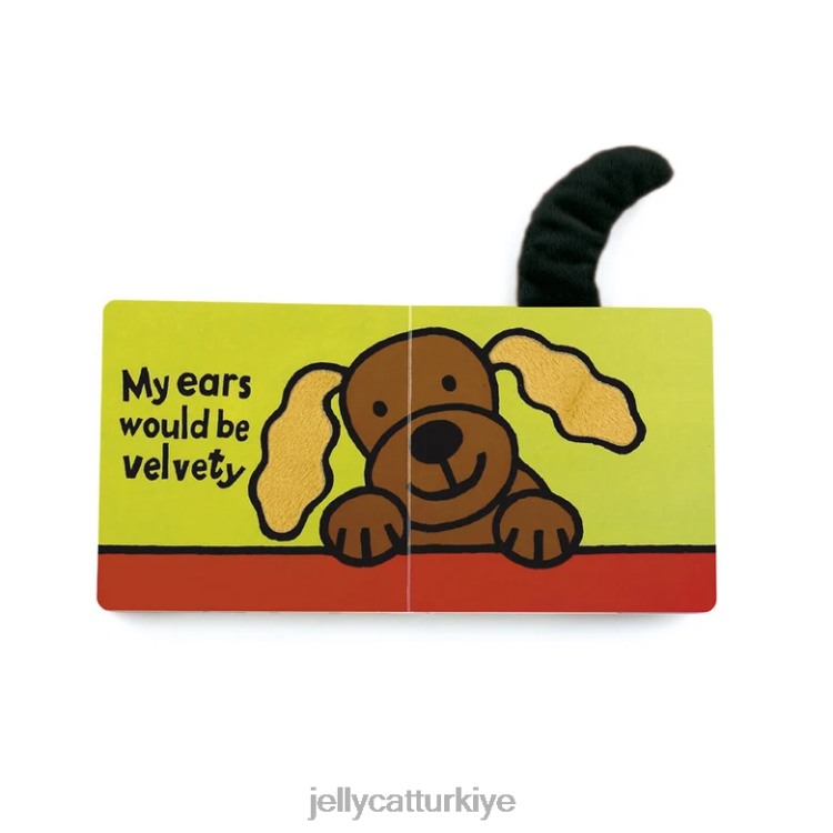 kitap Jellycat eğer bir köpek yavrusu olsaydım kitabı siyah beyaz JNF4L790