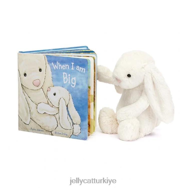 kitap Jellycat ben büyük bir kitap ve utangaç bir tavşan kreması olduğumda JNF4L734