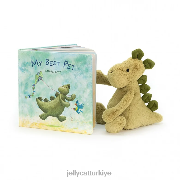 kitap Jellycat en iyi evcil hayvan kitabım ve utangaç dino green JNF4L809