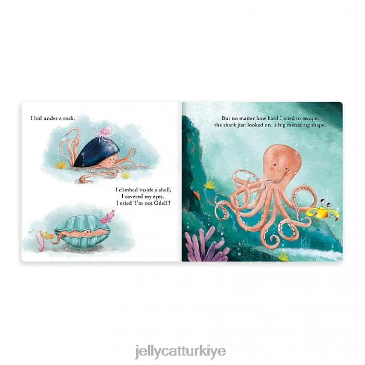 kitap Jellycat korkusuz ahtapot kitabı çok renkli JNF4L798