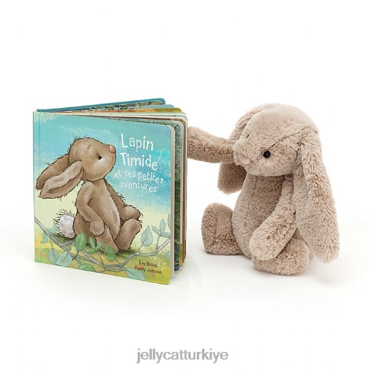 kitap Jellycat lapin timide et ses petites aventures & utangaç tavşan beji JNF4L706