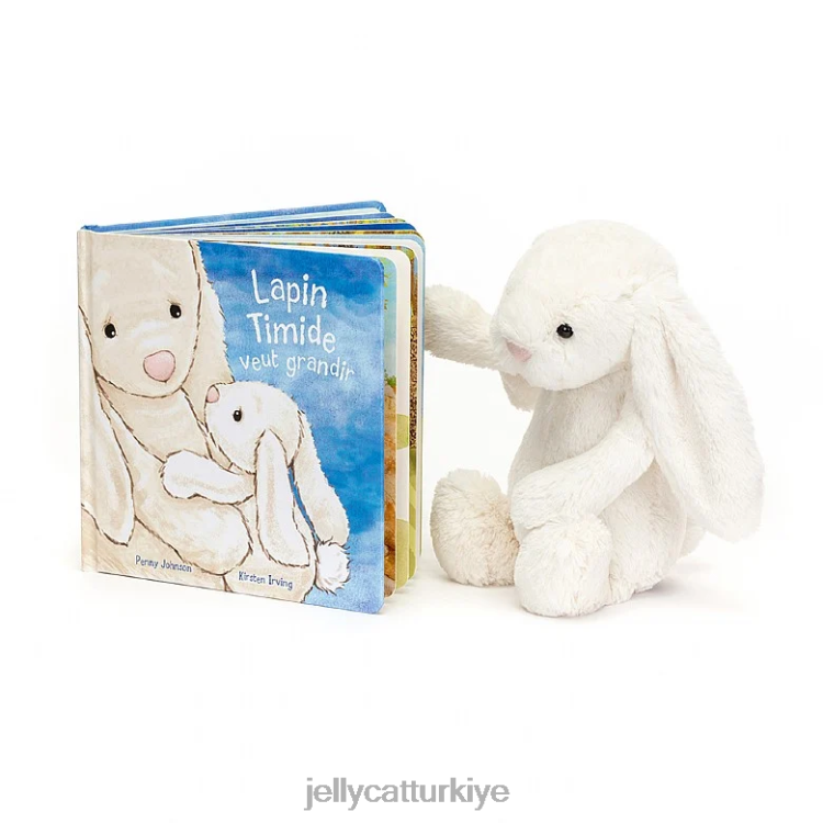 kitap Jellycat lapin timide veut grandir ve utangaç tavşan kreması JNF4L727