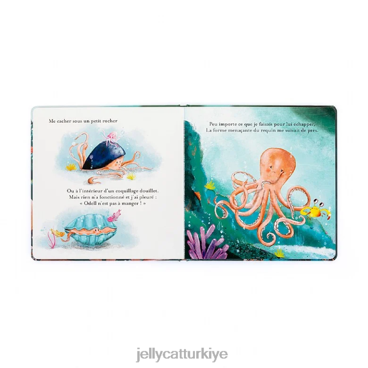 kitap Jellycat odell la petite pieuvre cesaret çok renkli canlı JNF4L794