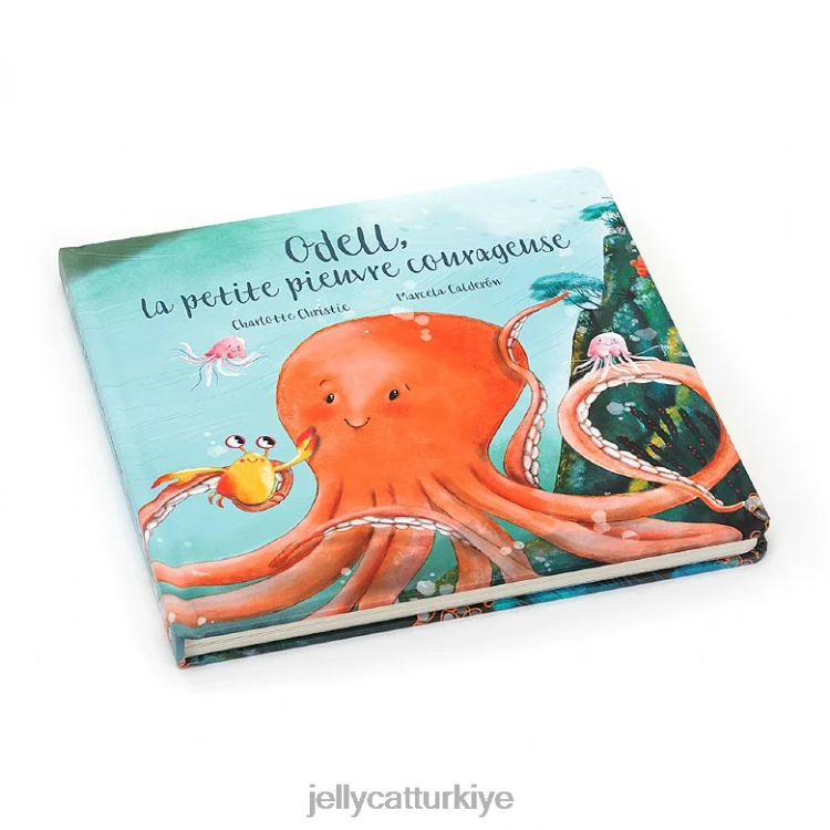 kitap Jellycat odell la petite pieuvre cesaret çok renkli canlı JNF4L794