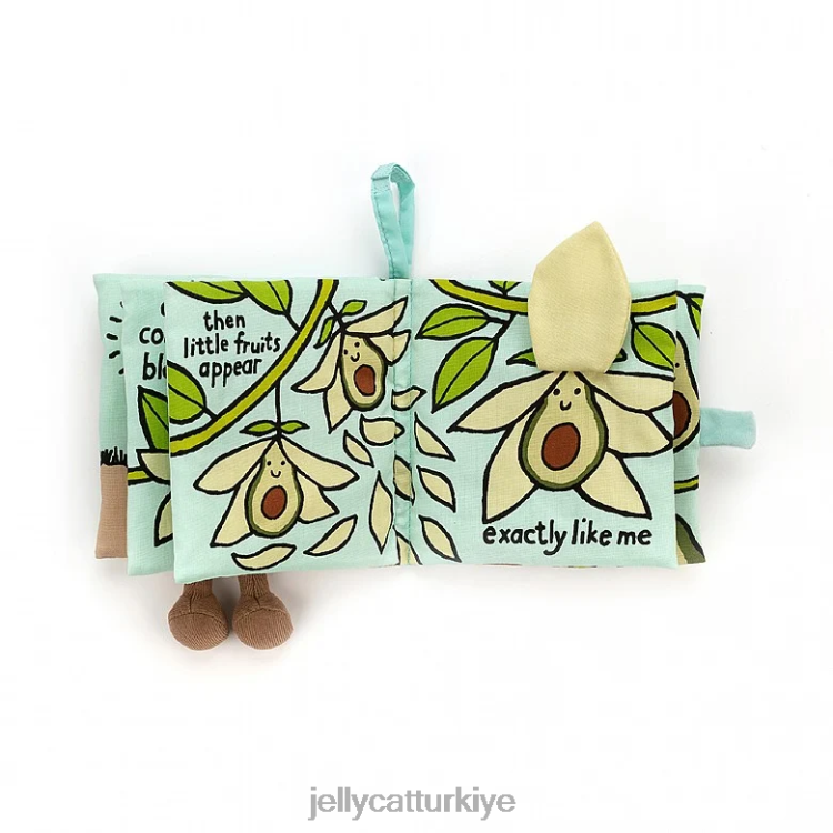 kitap Jellycat avokado kumaş kitabı çok renkli JNF4L764