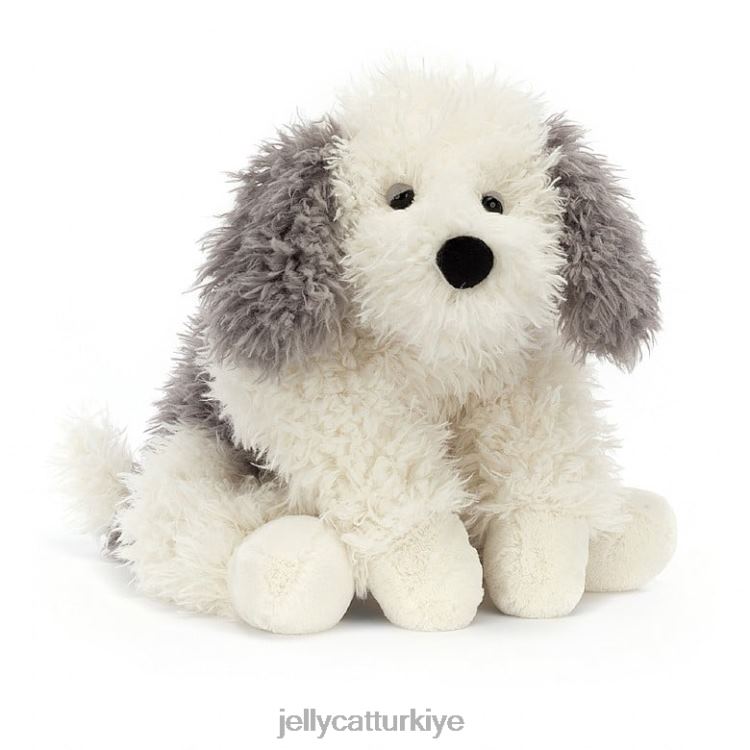 oyuncak Jellycat floofie çoban köpeği gri ve beyaz JNF4L403