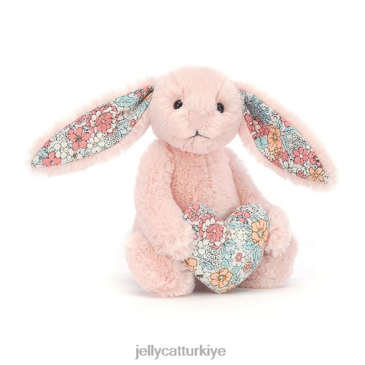oyuncak Jellycat çiçek kalp allık tavşan şeftali JNF4L337