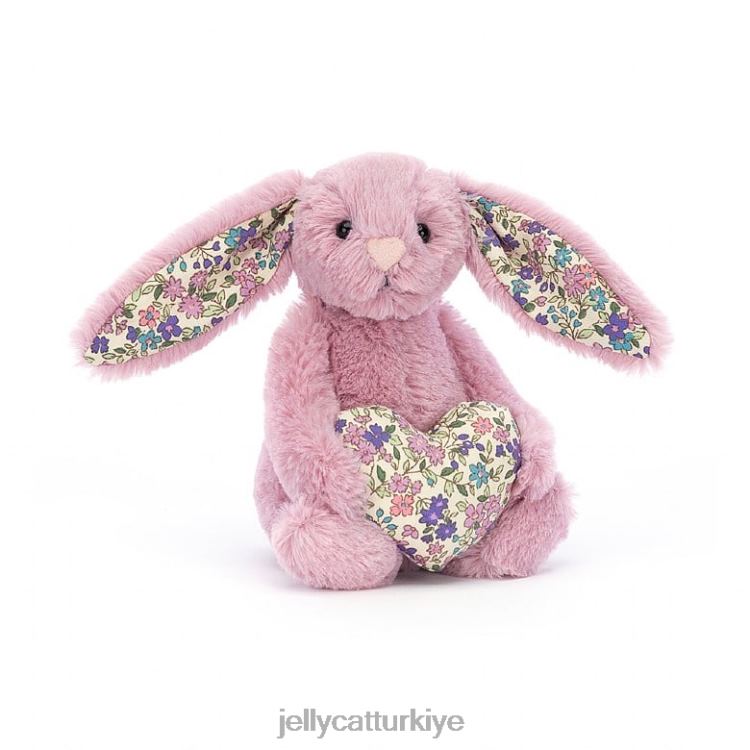 oyuncak Jellycat çiçek kalp lale tavşan pembe JNF4L348