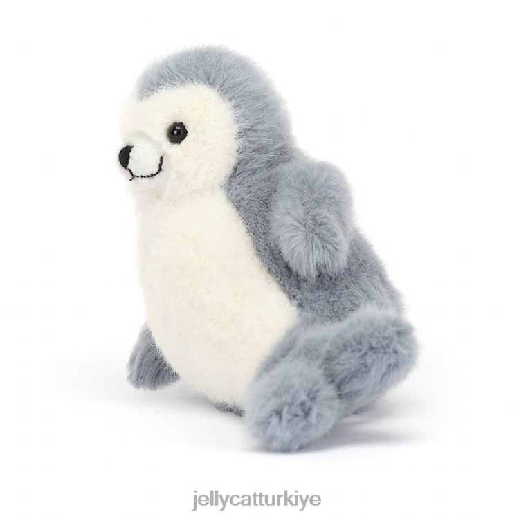 oyuncak Jellycat nauticool roly poli mühür gri ve beyaz JNF4L85