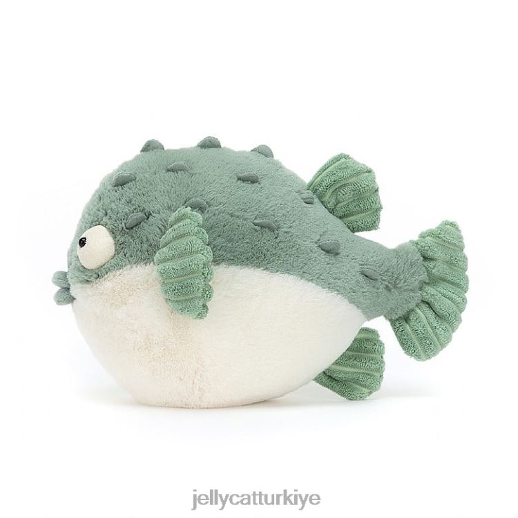 oyuncak Jellycat pacy kirpi balığı mavisi ve krem JNF4L112