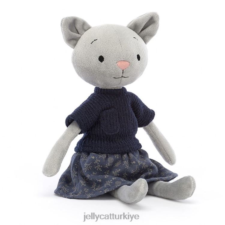 oyuncak Jellycat coquette tatlı kedi gri JNF4L584