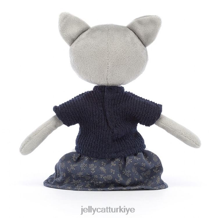 oyuncak Jellycat coquette tatlı kedi gri JNF4L584