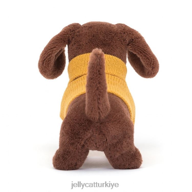 oyuncak Jellycat kazak sosis köpek sarı kahverengi JNF4L210