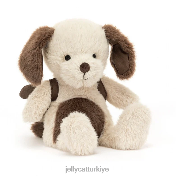 oyuncak Jellycat sırt çantası köpek yavrusu kahverengi ve beyaz JNF4L569
