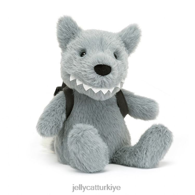 oyuncak Jellycat sırt çantası kurt grisi JNF4L290
