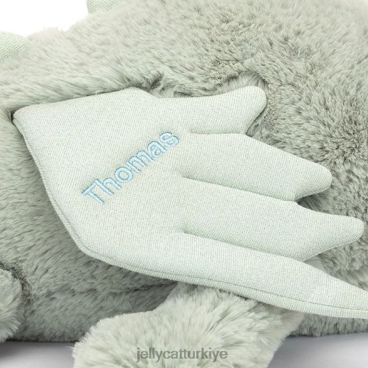 oyuncak Jellycat kişiselleştirilmiş adaçayı ejderhası büyük soluk yeşil JNF4L646