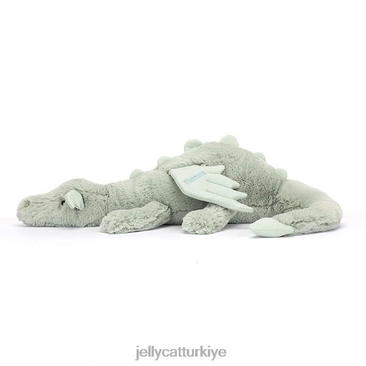 oyuncak Jellycat kişiselleştirilmiş adaçayı ejderhası büyük soluk yeşil JNF4L646