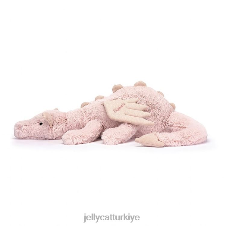 oyuncak Jellycat kişiselleştirilmiş gül ejderhası büyük pembe JNF4L523