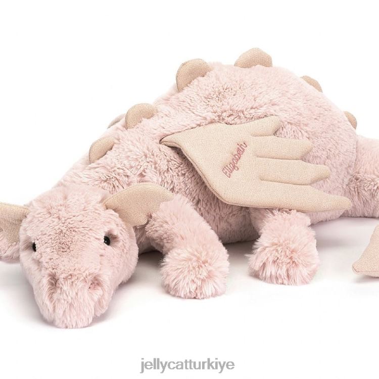 oyuncak Jellycat kişiselleştirilmiş gül ejderhası büyük pembe JNF4L523