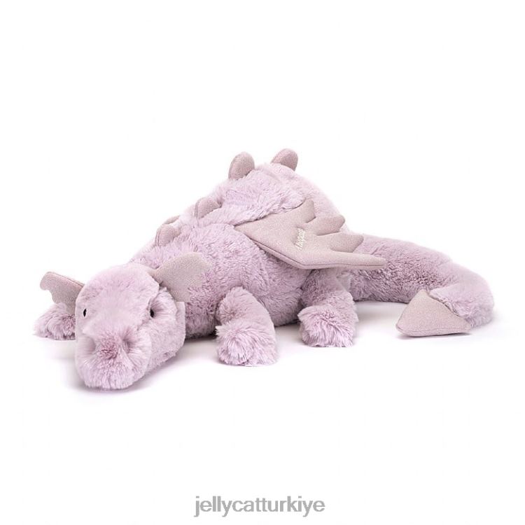 oyuncak Jellycat kişiselleştirilmiş lavanta ejderhası büyük leylak JNF4L456
