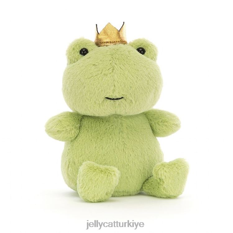 oyuncak Jellycat şarlatan kurbağayı yeşil taçlandıran JNF4L25