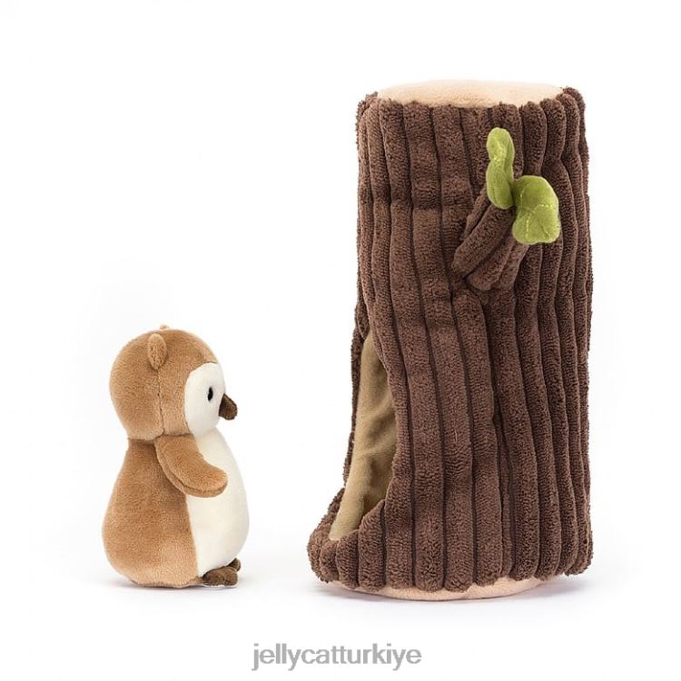 oyuncak Jellycat orman faunası baykuş kahverengi ve beyaz JNF4L255