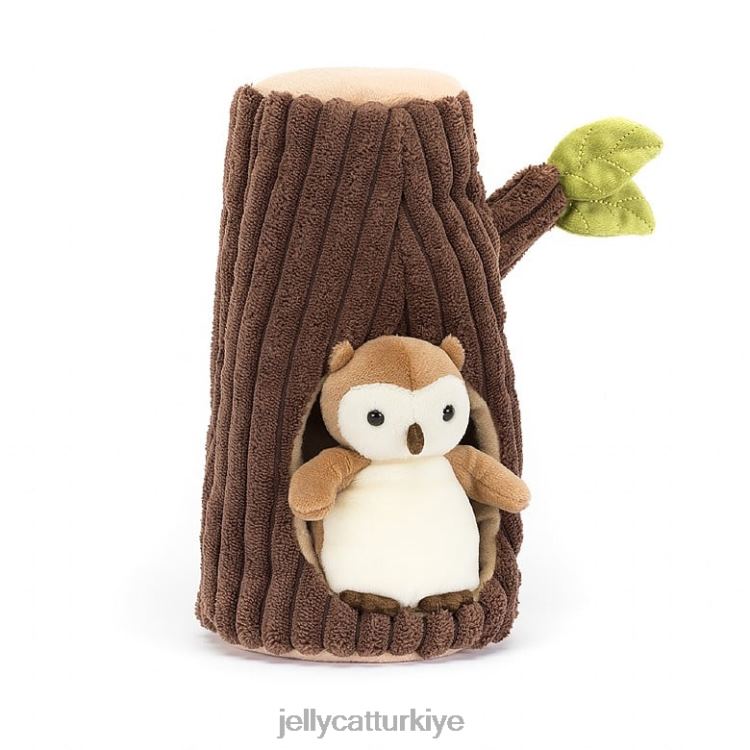 oyuncak Jellycat orman faunası baykuş kahverengi ve beyaz JNF4L255