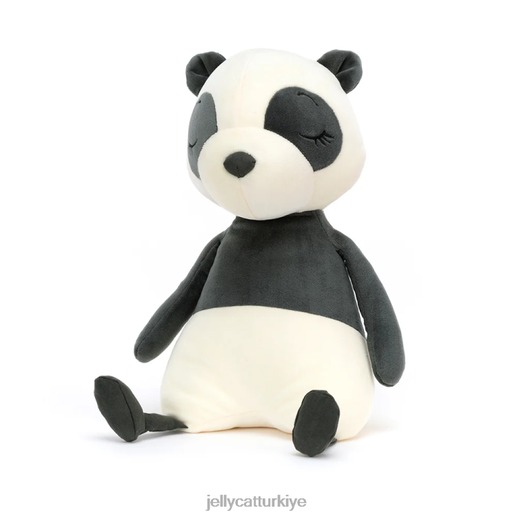 oyuncak Jellycat uyuyan panda siyah ve beyaz JNF4L651
