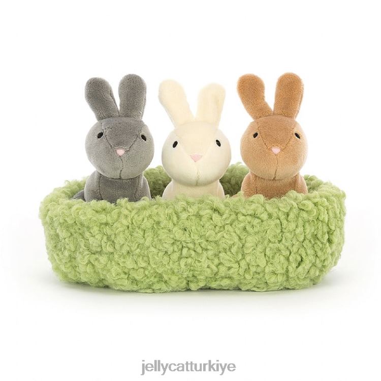 oyuncak Jellycat yuvalama tavşanları çok renkli JNF4L643
