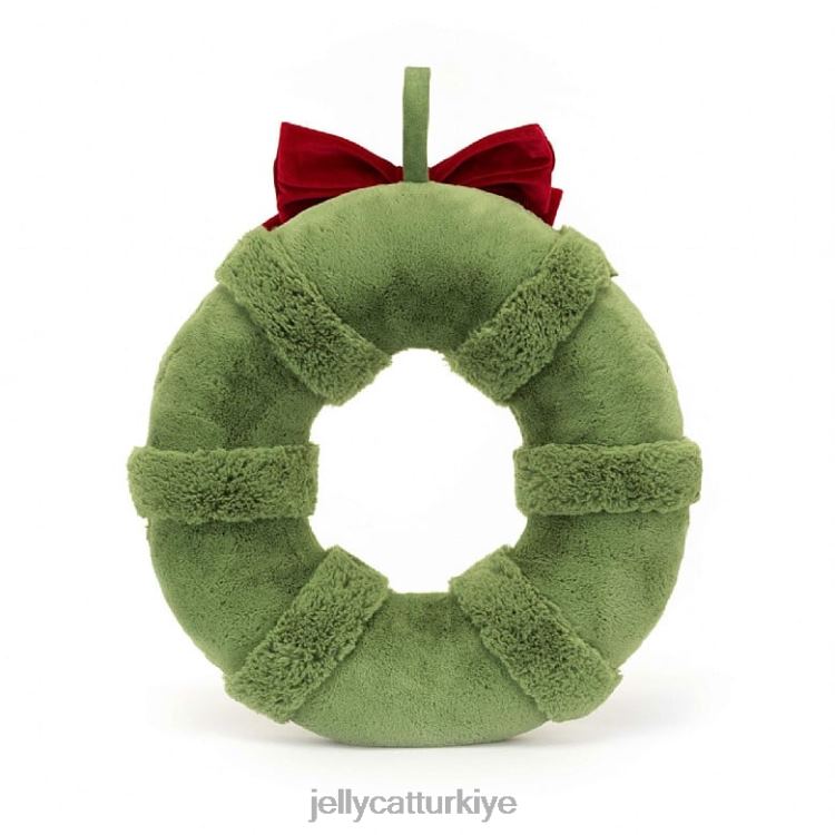 oyuncak Jellycat eğlenceli bir şekilde dekore edilmiş yılbaşı çelengi çok renkli JNF4L552