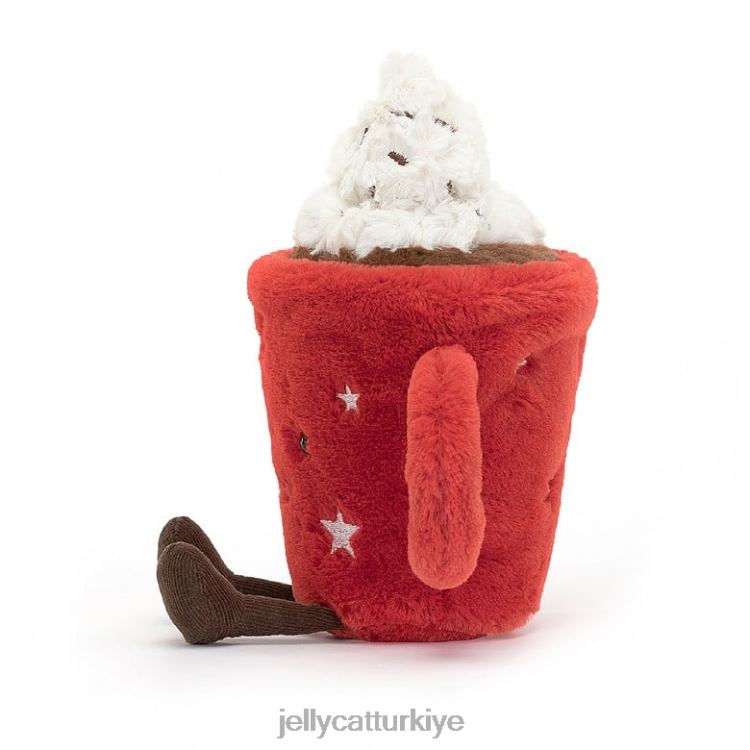 oyuncak Jellycat eğlenceli sıcak çikolata kırmızısı JNF4L4