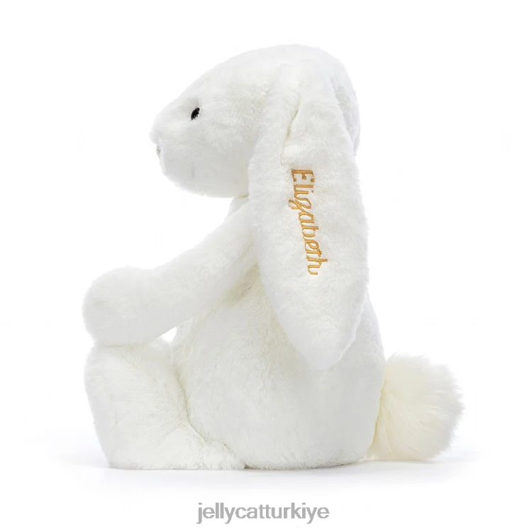 oyuncak Jellycat kişiselleştirilmiş utangaç lüks tavşan luna büyük beyaz JNF4L715