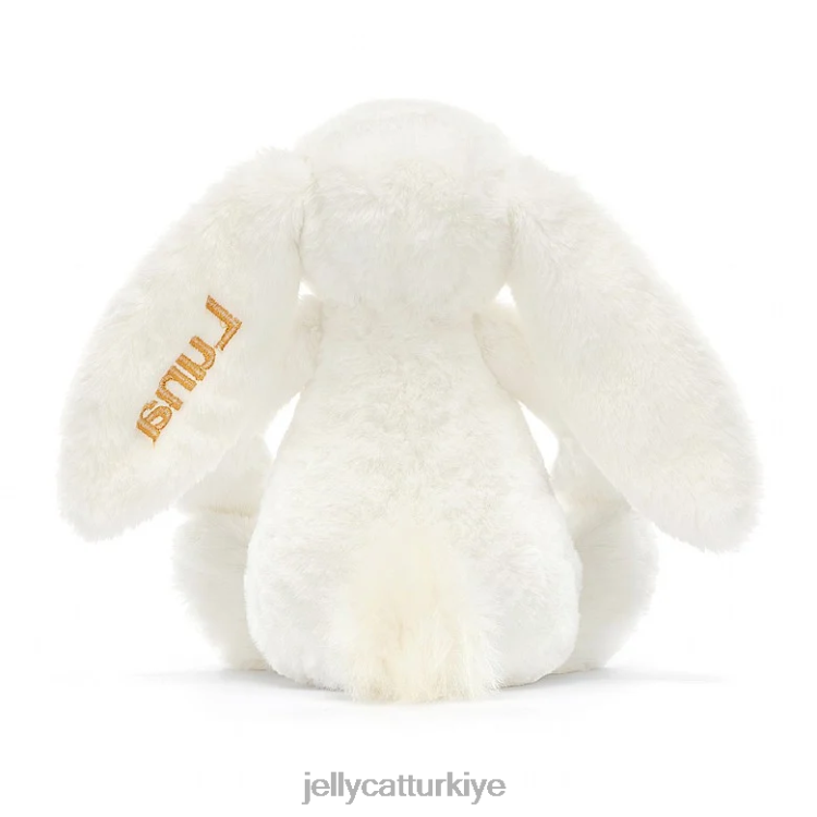 oyuncak Jellycat kişiselleştirilmiş utangaç lüks tavşan luna orta beyaz JNF4L228