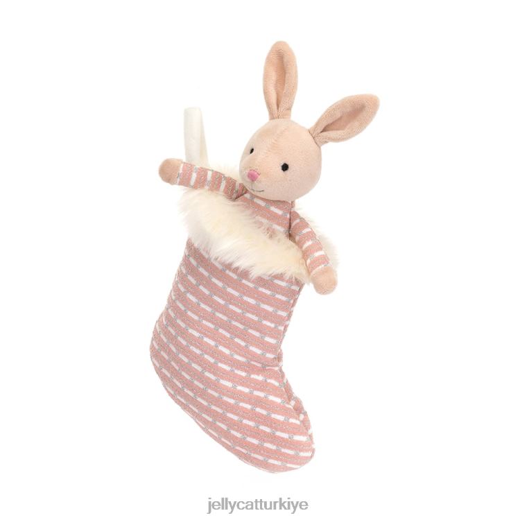 oyuncak Jellycat pırıltılı çorap tavşan beji JNF4L443