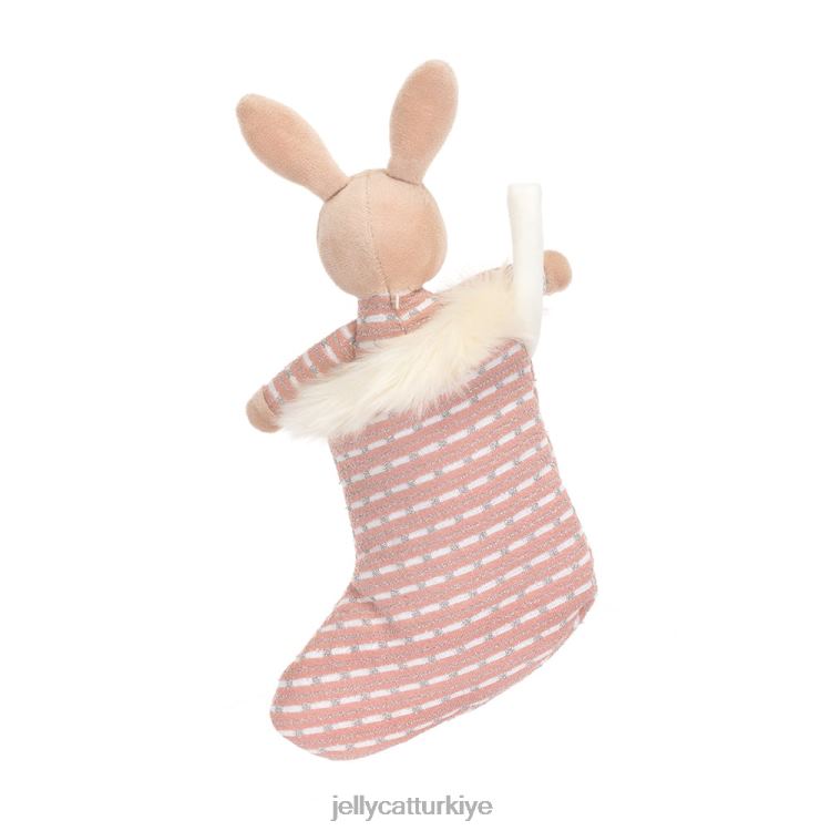 oyuncak Jellycat pırıltılı çorap tavşan beji JNF4L443