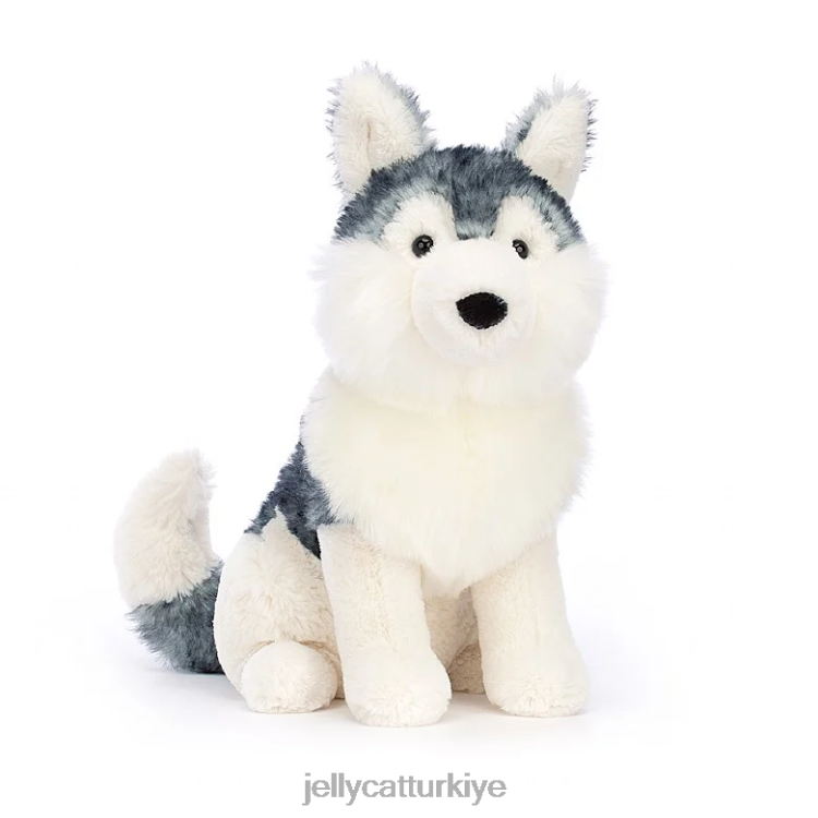 oyuncak Jellycat Jackson husky gri ve beyaz JNF4L632