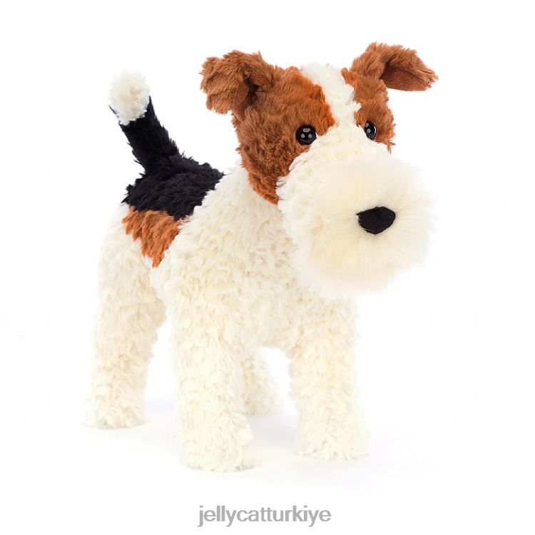 oyuncak Jellycat hector fox terrier kahverengi ve beyaz JNF4L351